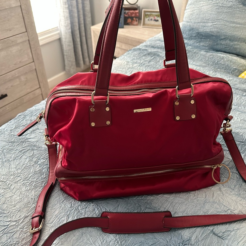 28. Simply Noelle Red and Black overnight Bag